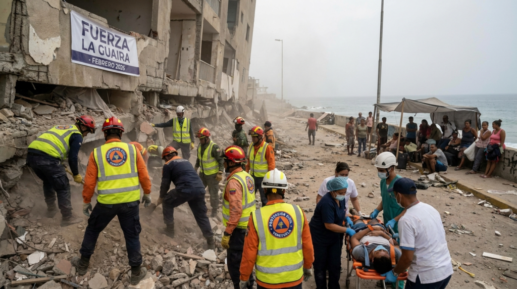Venezuela earthquake 2026 rescue workers La Guaira disaster