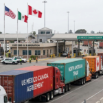USMCA renewal dispute shown through cargo containers at the US Mexico Canada trade border